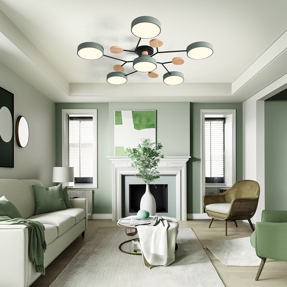 Contemporary Round LED Ceiling Light for Living Room