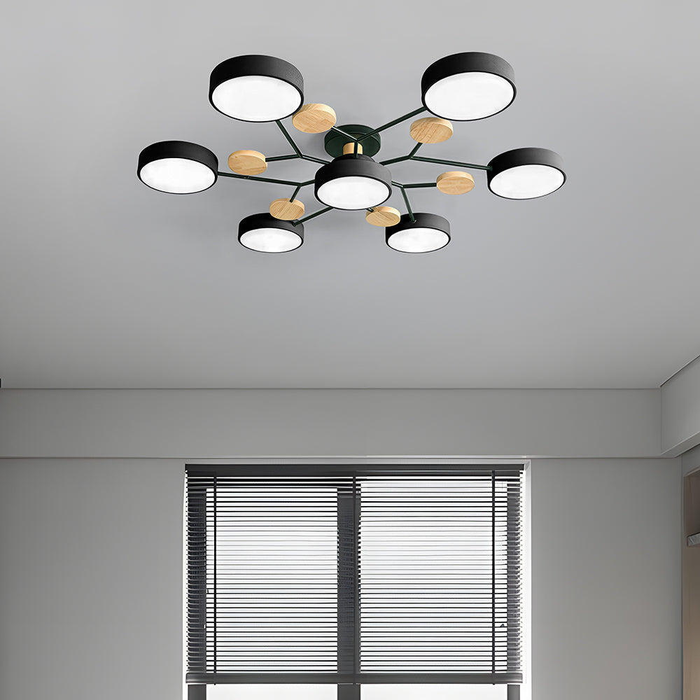 Contemporary Round LED Ceiling Light for Living Room
