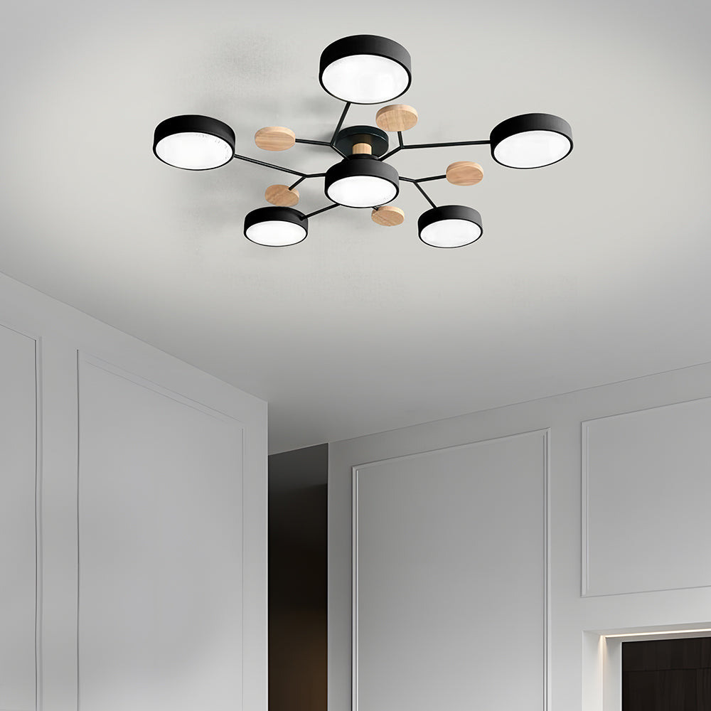 Contemporary Round LED Ceiling Light for Living Room