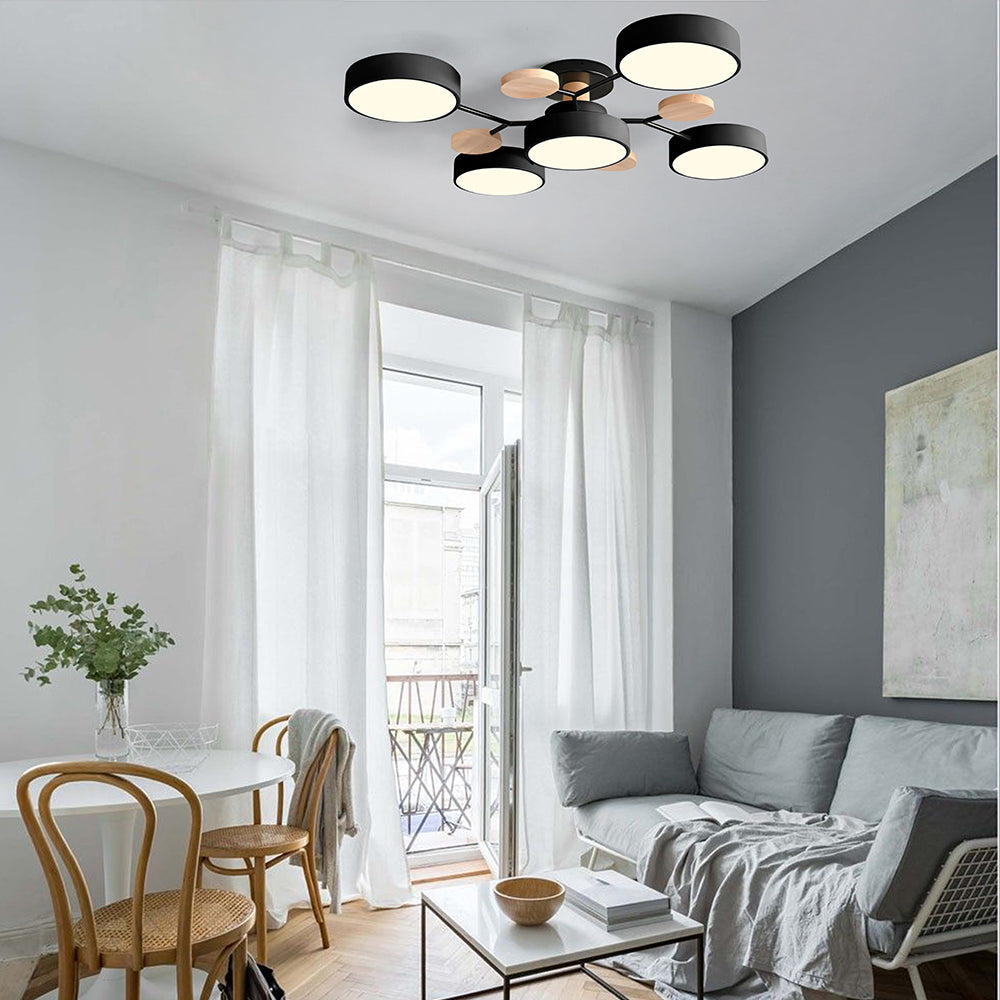 Contemporary Round LED Ceiling Light for Living Room