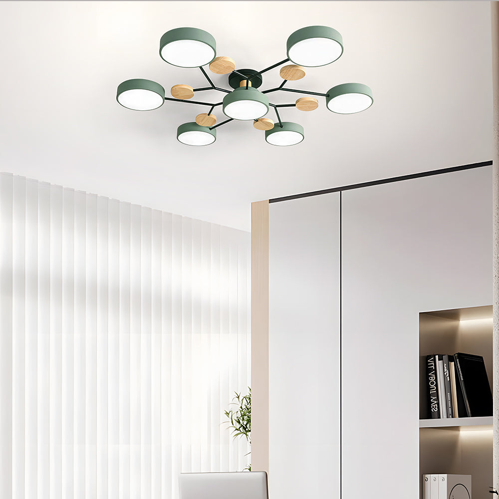 Contemporary Round LED Ceiling Light for Living Room