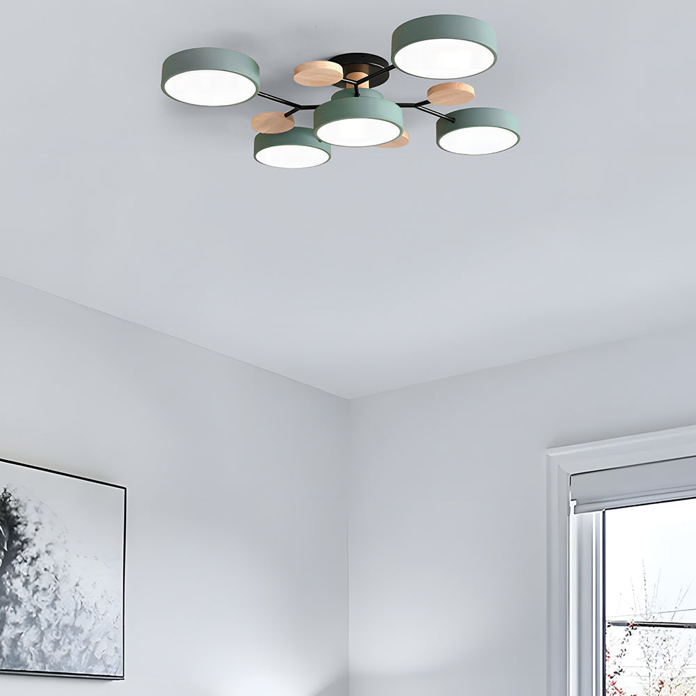 Contemporary Round LED Ceiling Light for Living Room