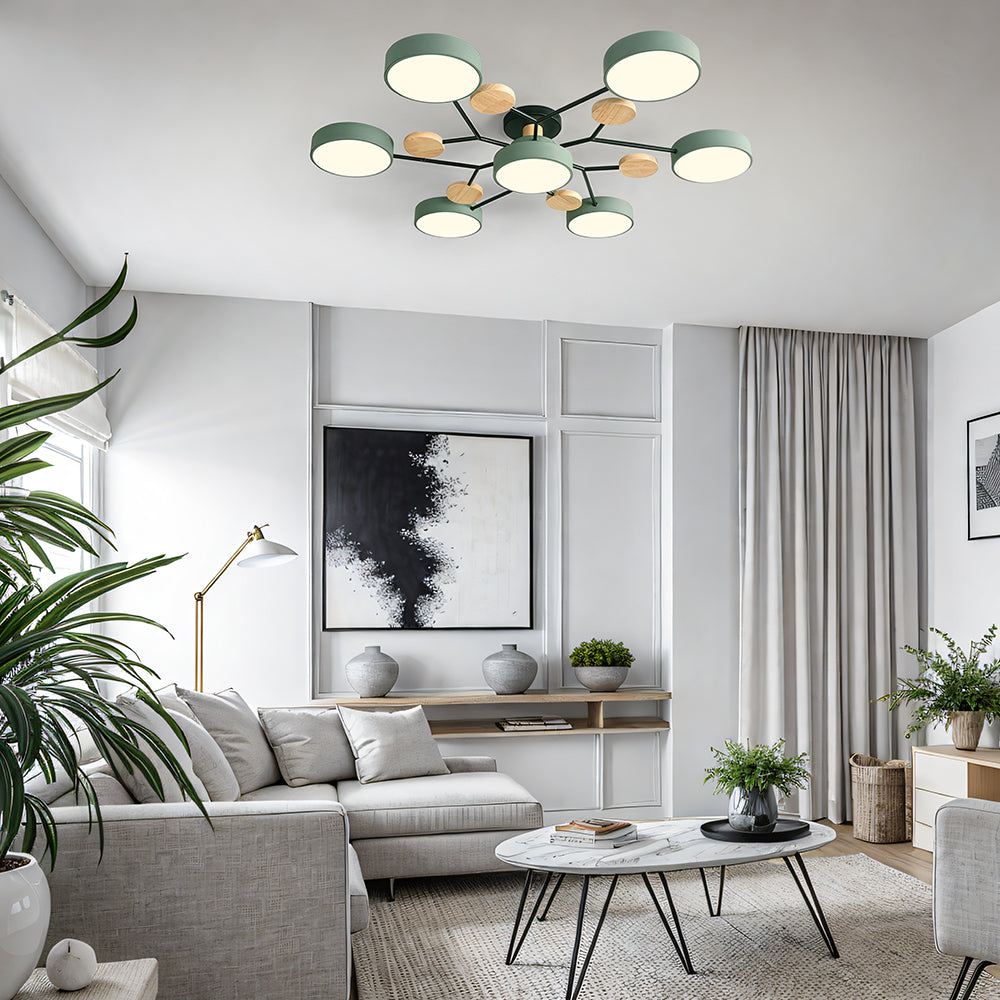 Contemporary Round LED Ceiling Light for Living Room
