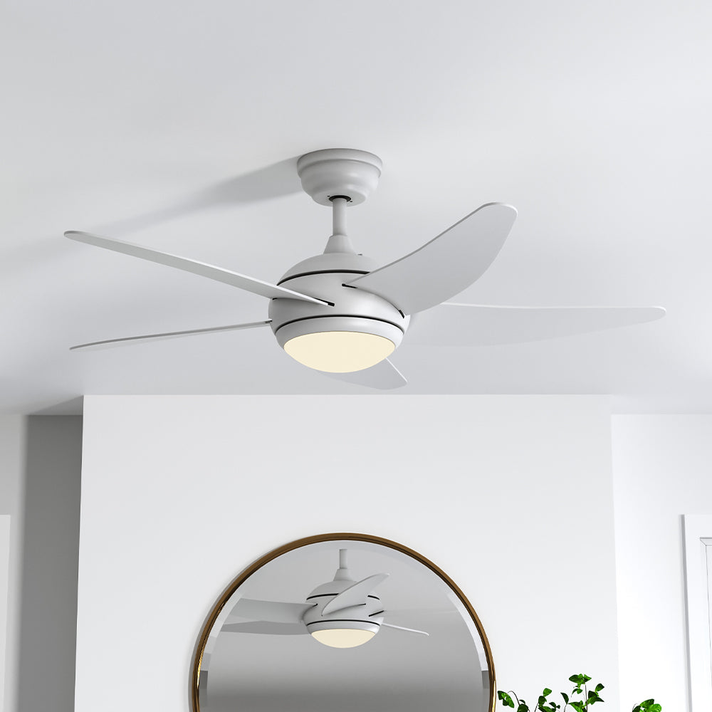 Multi-Speed 52" Reversible Ceiling Fan with Light, Remote Control & Timer - Atelier Dubois Paris