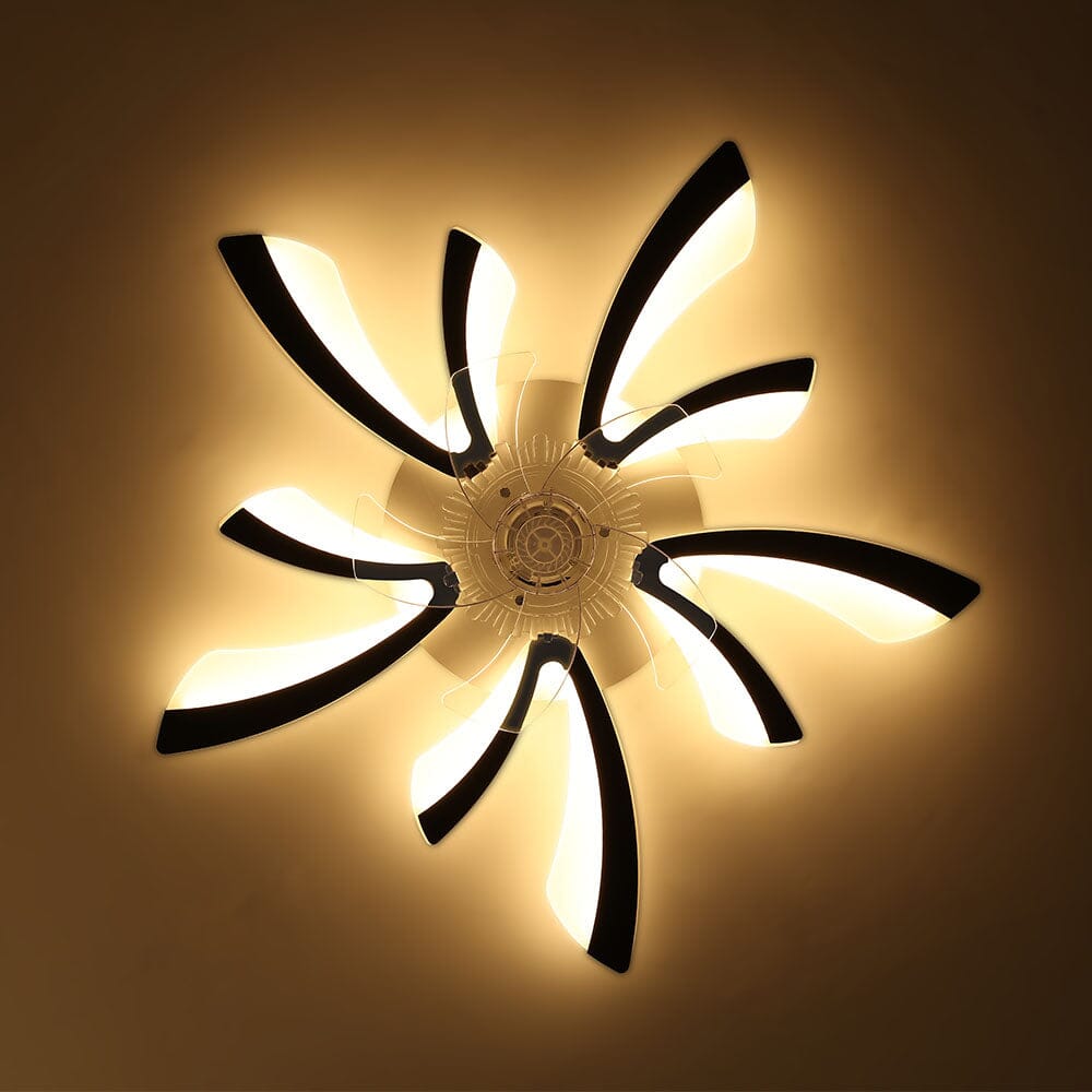 Creative 78cm Acrylic Ceiling Fan with Built-In LED Lighting