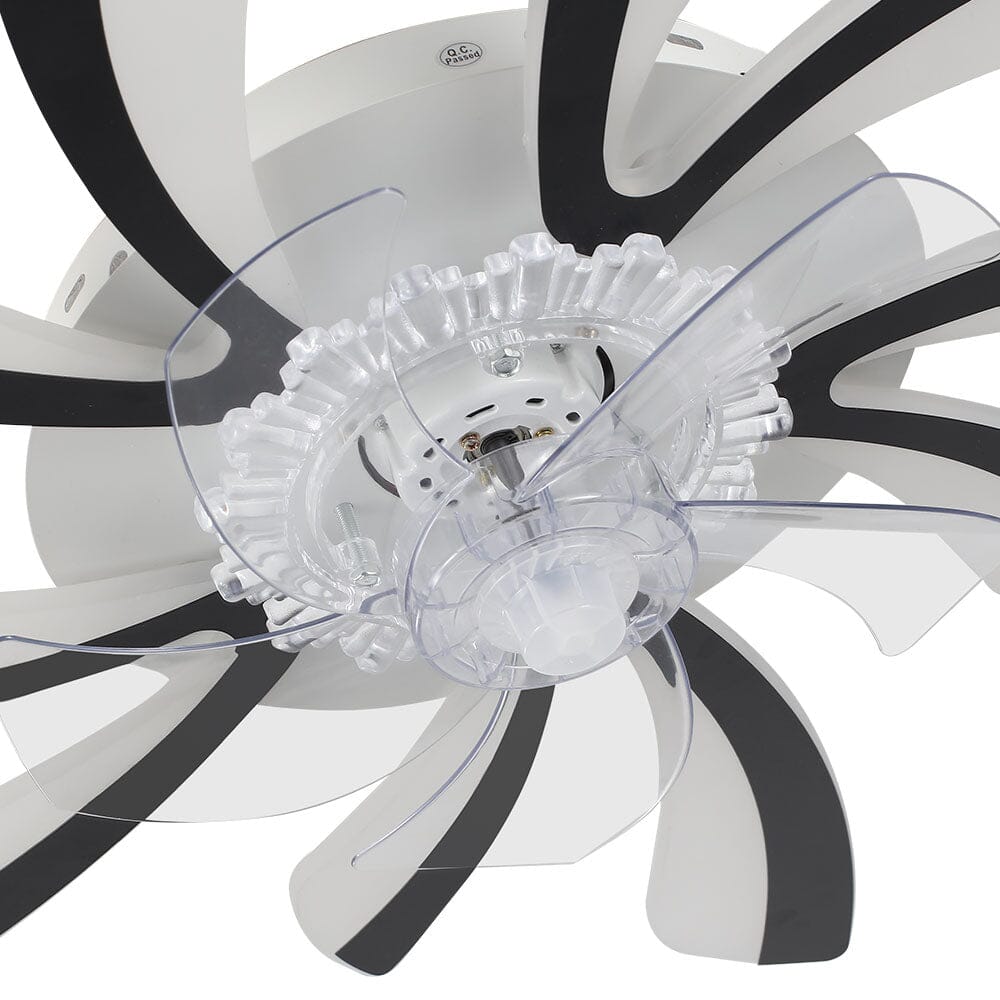 Creative 78cm Acrylic Ceiling Fan with Built-In LED Lighting