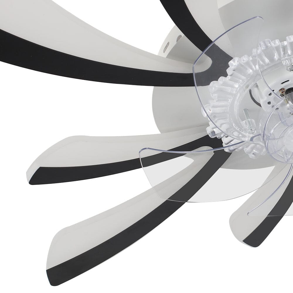 Creative 78cm Acrylic Ceiling Fan with Built-In LED Lighting