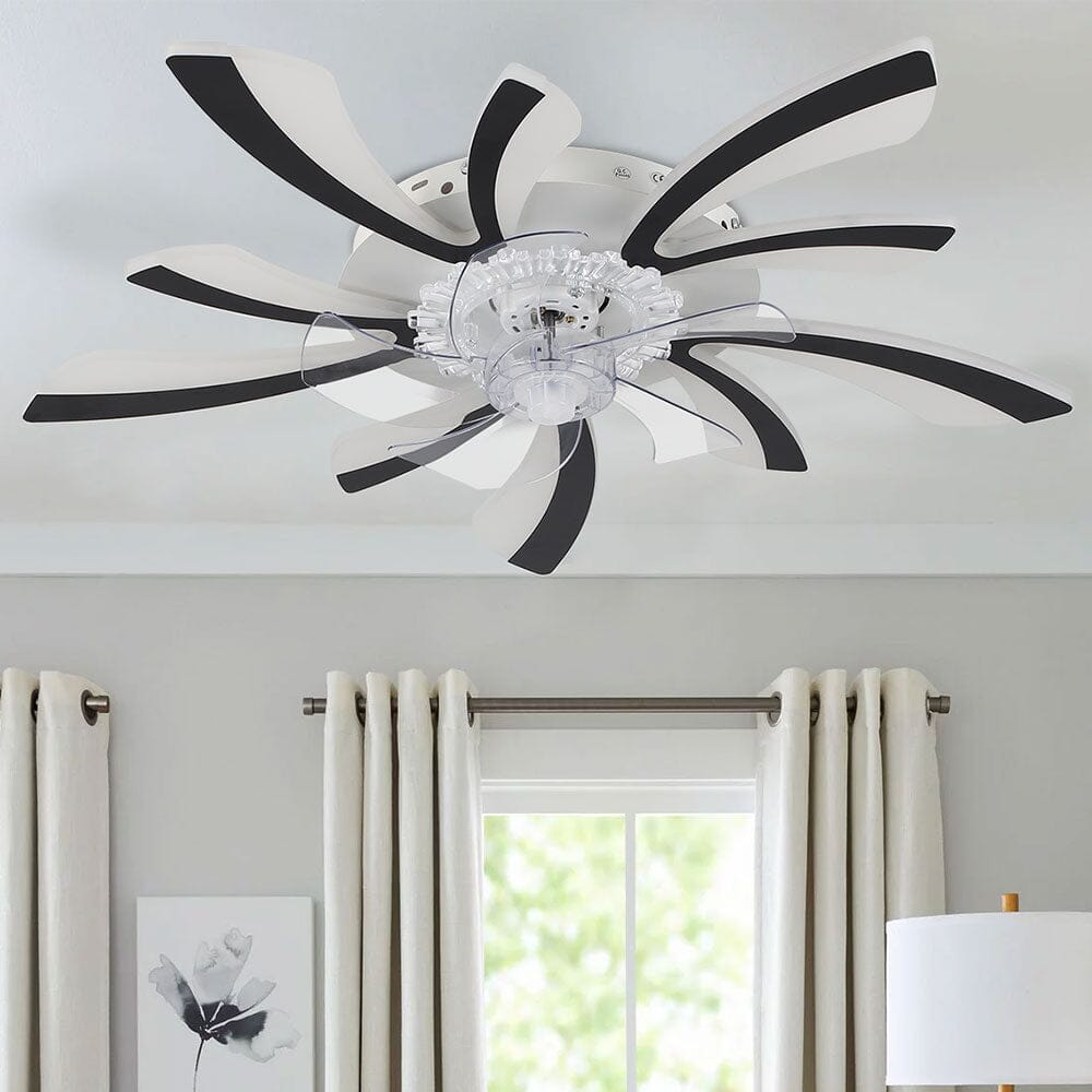 Creative 78cm Acrylic Ceiling Fan with Built-In LED Lighting