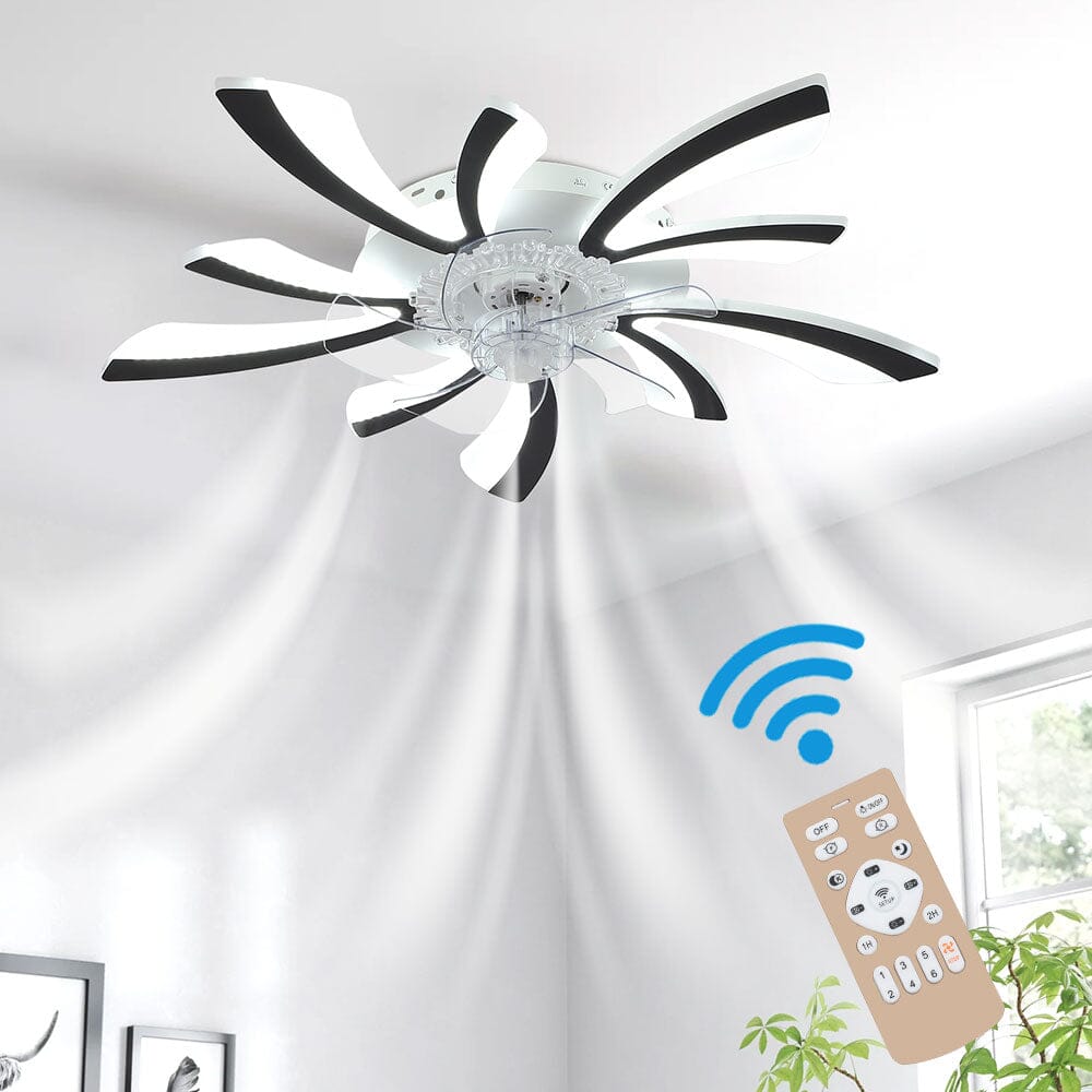 Creative 78cm Acrylic Ceiling Fan with Built-In LED Lighting