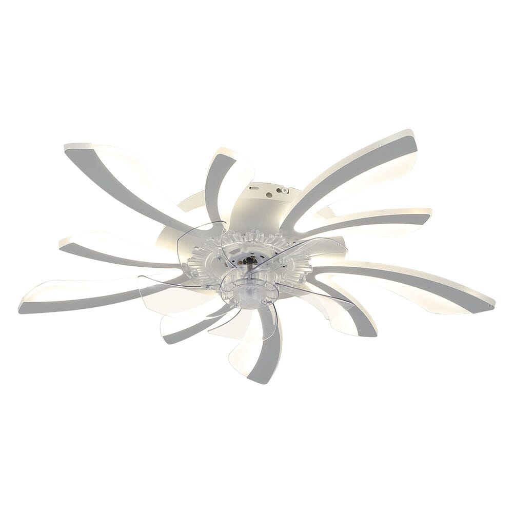 Creative 78cm Acrylic Ceiling Fan with Built-In LED Lighting