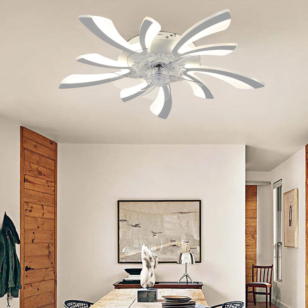 Creative 78cm Acrylic Ceiling Fan with Built-In LED Lighting