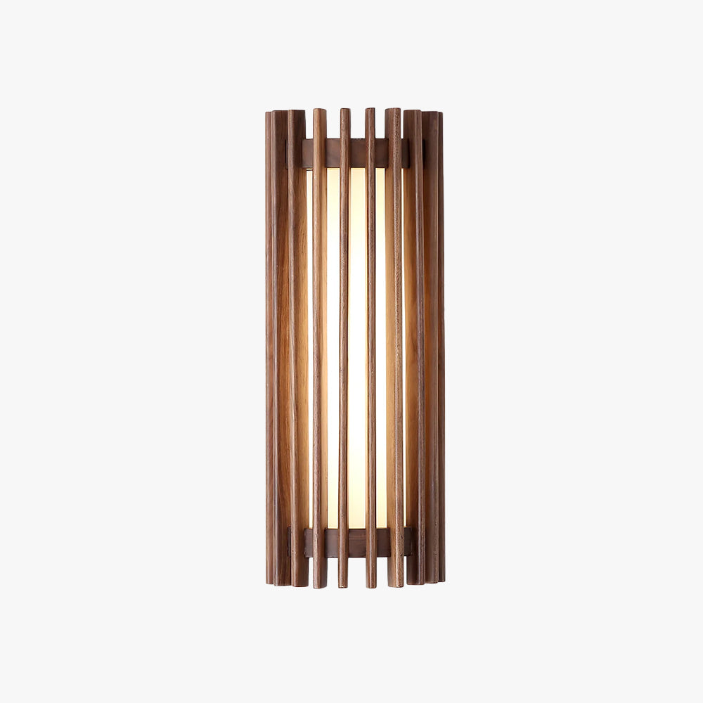 Modern Walnut Wood Wall Lamp - Acrylic LED Sconce