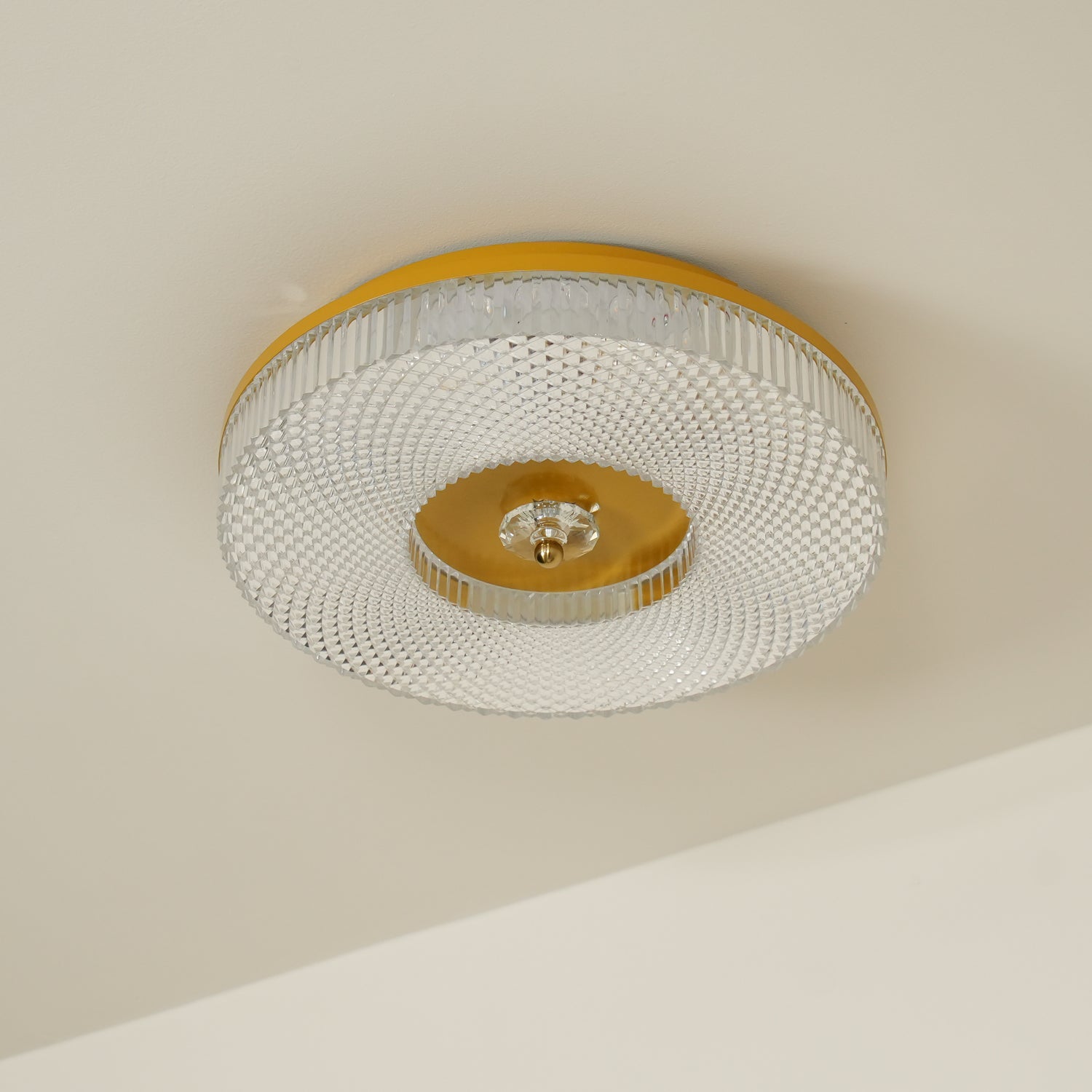 Modern LED Flush Mount Ceiling Light - Metal and Acrylic Fixture