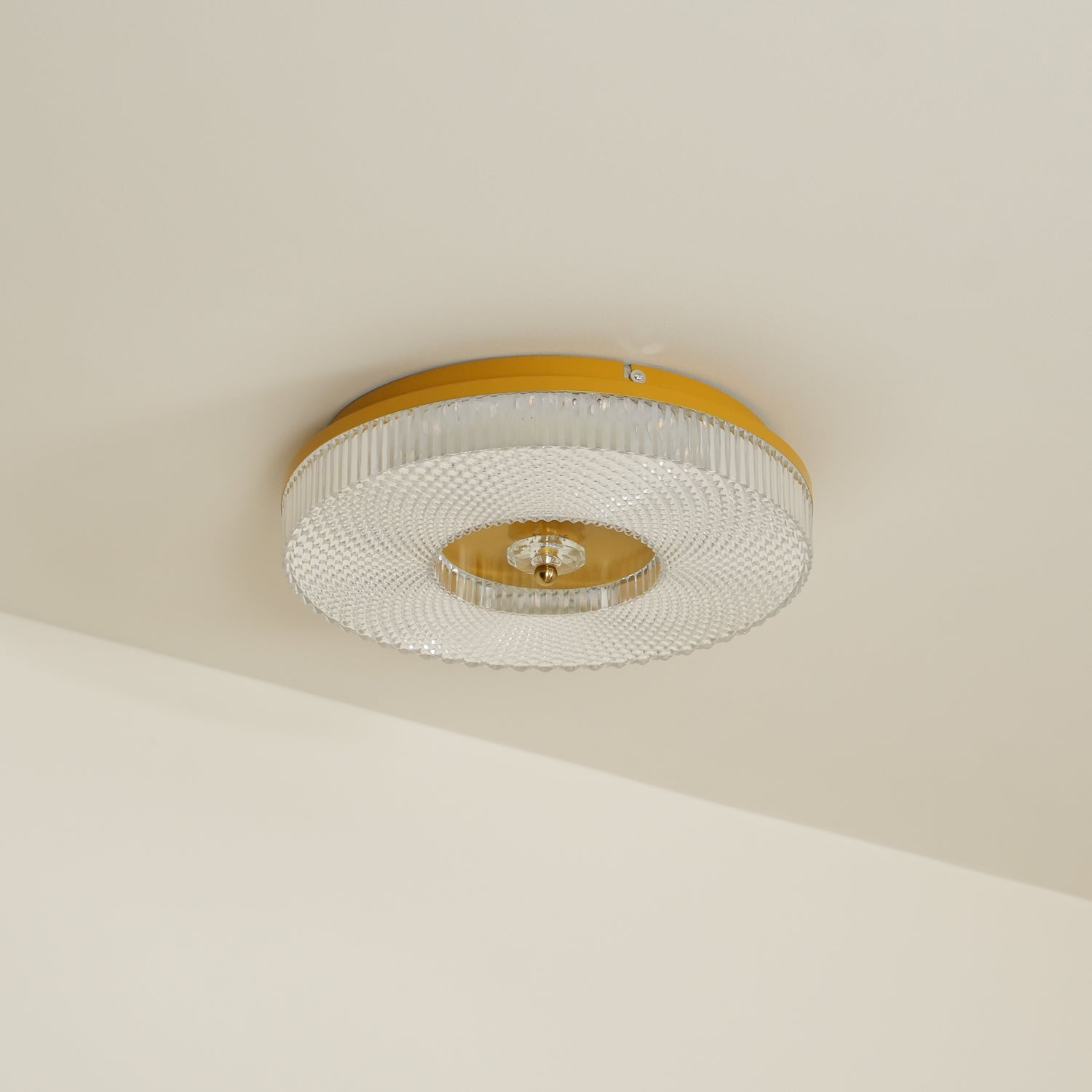 Modern LED Flush Mount Ceiling Light - Metal and Acrylic Fixture