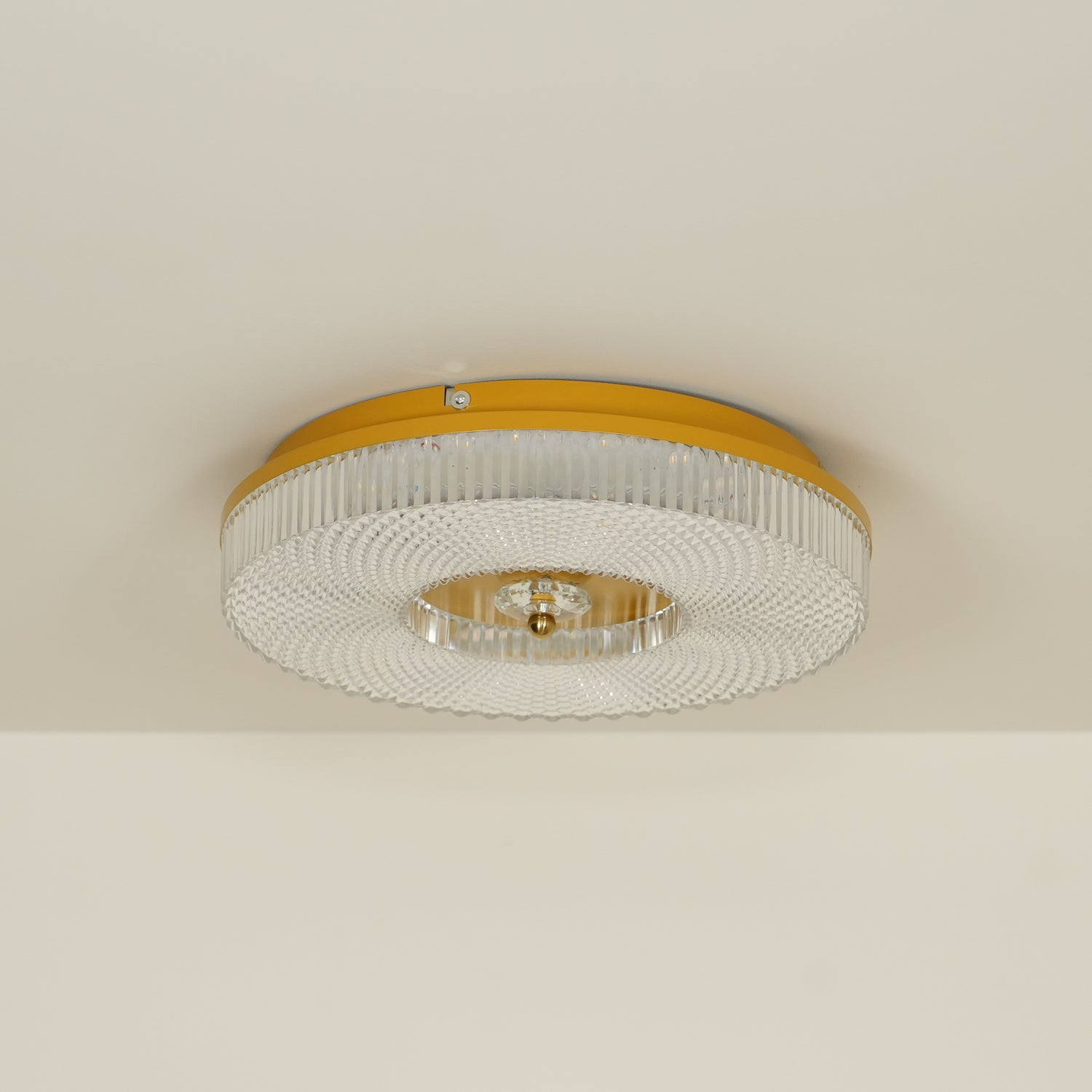 Modern LED Flush Mount Ceiling Light - Metal and Acrylic Fixture