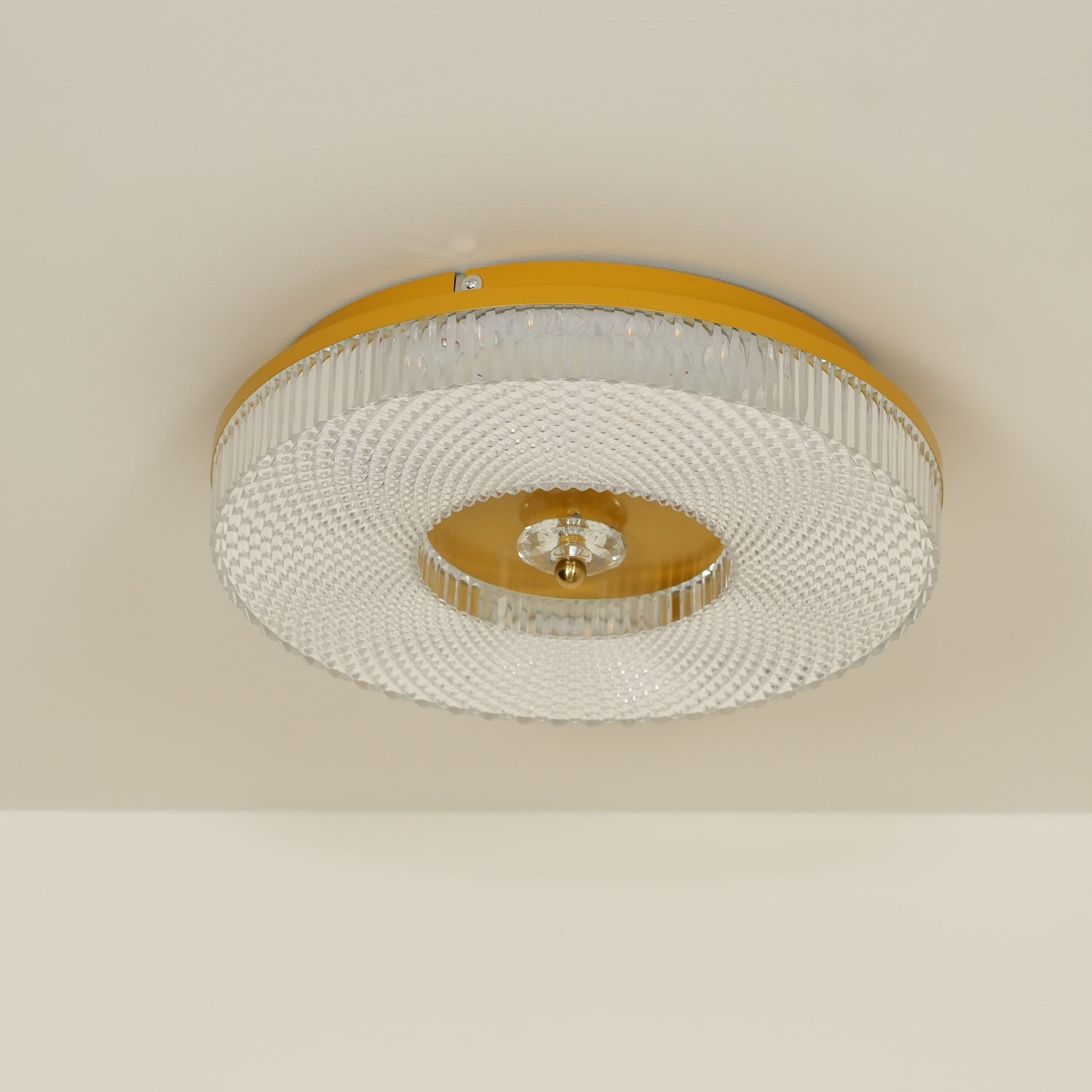 Modern LED Flush Mount Ceiling Light - Metal and Acrylic Fixture