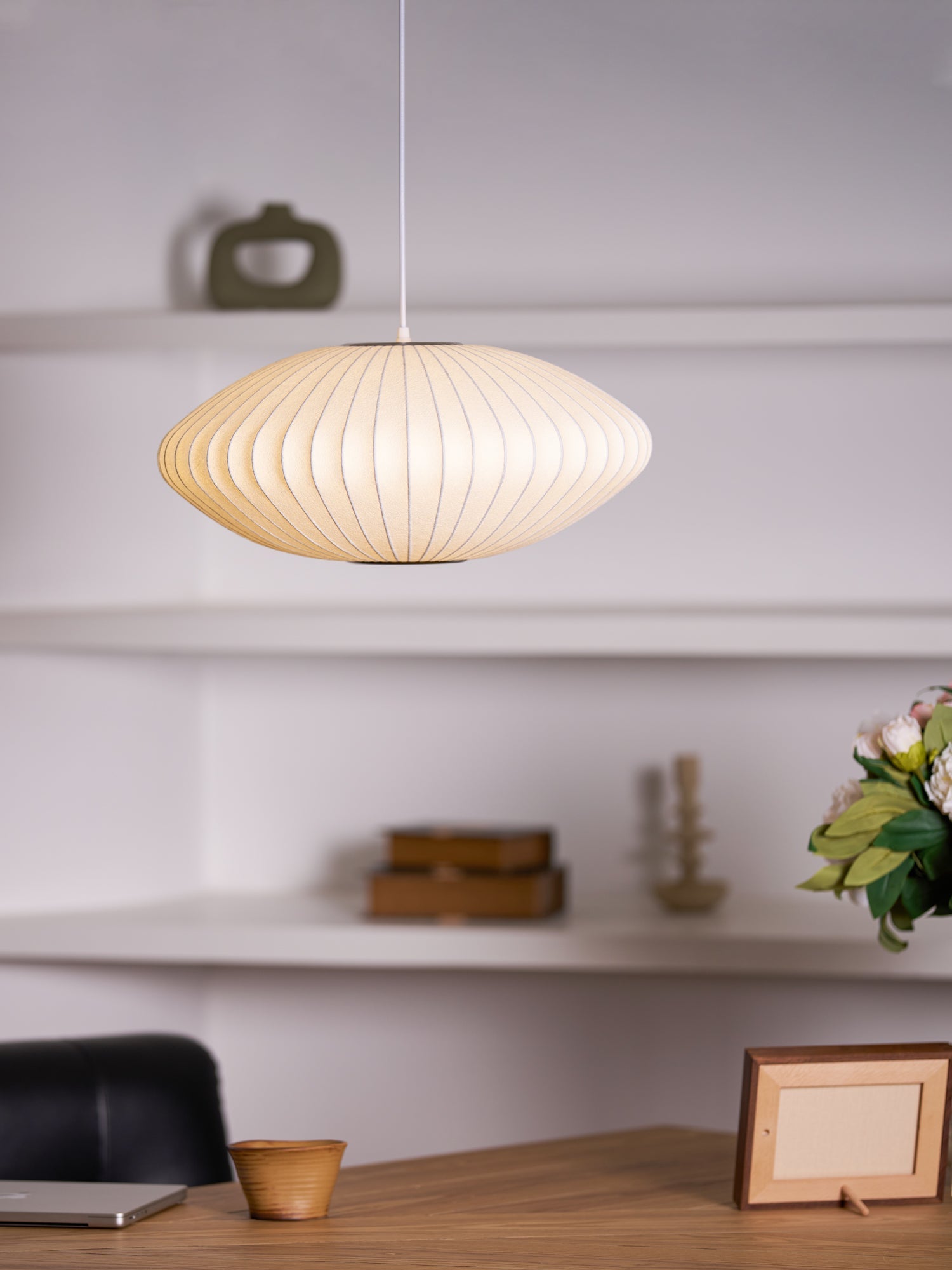 Modern Mulberry Fabric Bubble Chandelier – Hallway Decorative Pendant Lamp