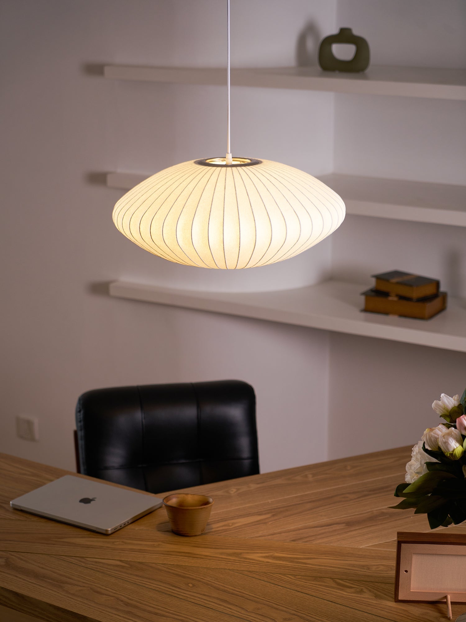 Modern Mulberry Fabric Bubble Chandelier – Hallway Decorative Pendant Lamp