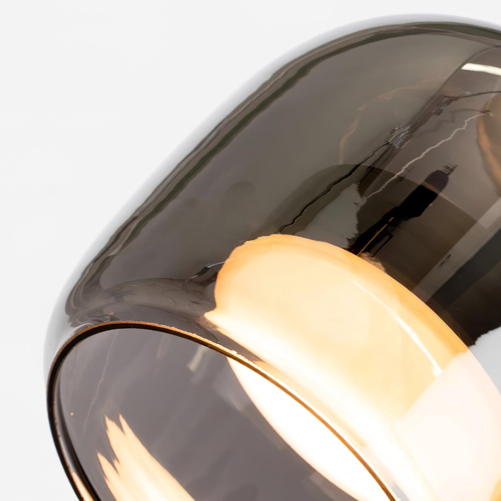 Modern Glass and Metal Pendant Light – Adjustable Chain Ceiling Fixture