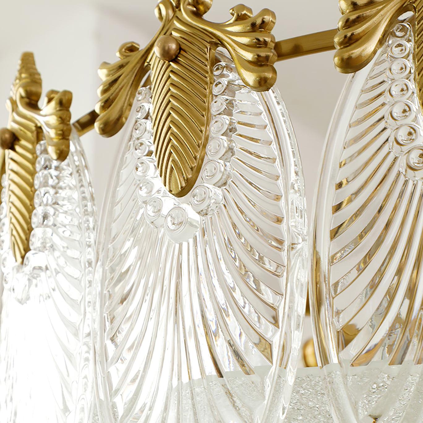 Etched Glass Round Chandelier – Modern Decorative Ceiling Light