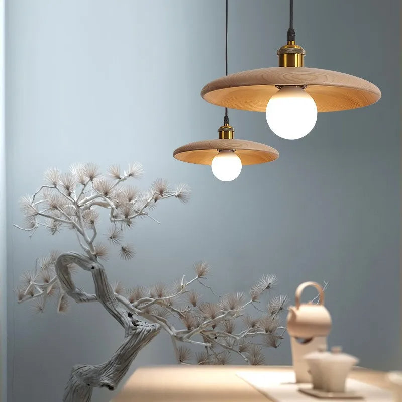 Rustic Wood Pendant Light | Scandinavian Style
