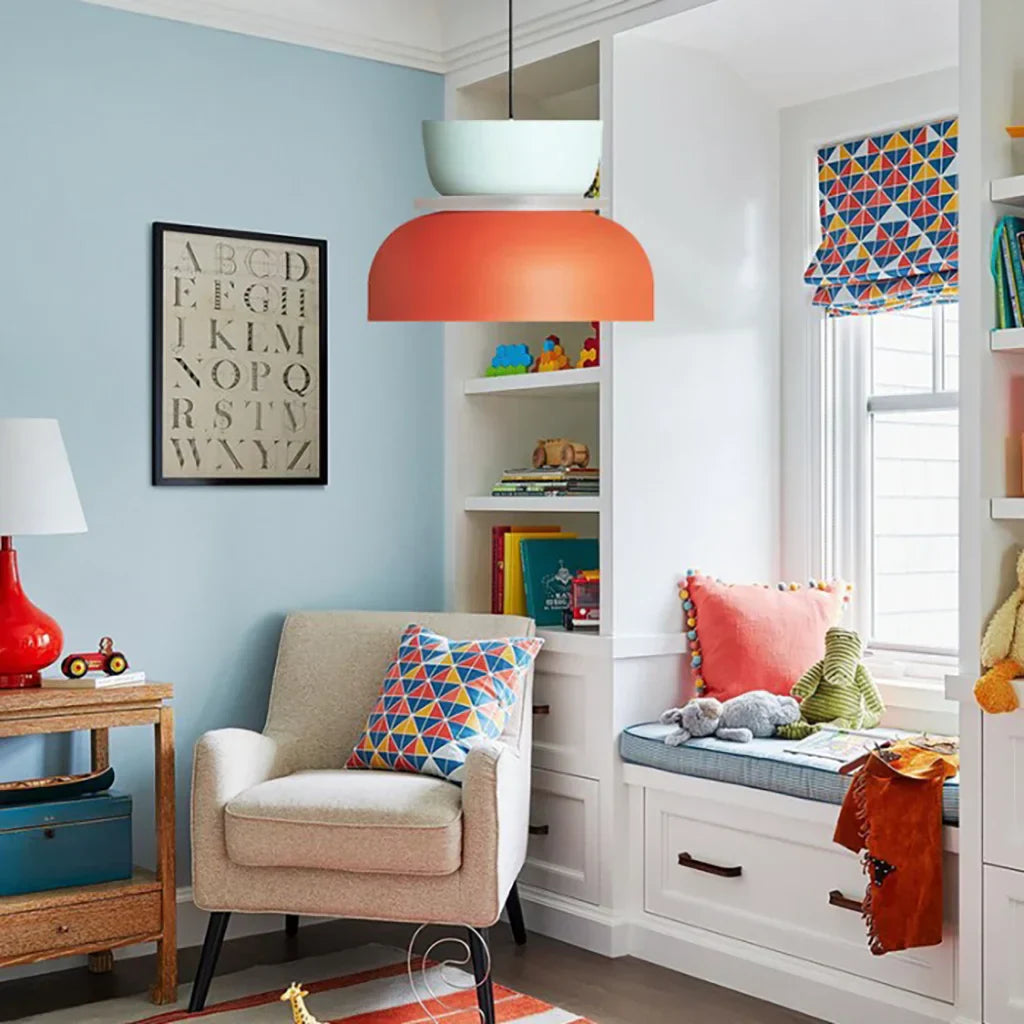 Bowl Shape Pendant Light | Block Colour
