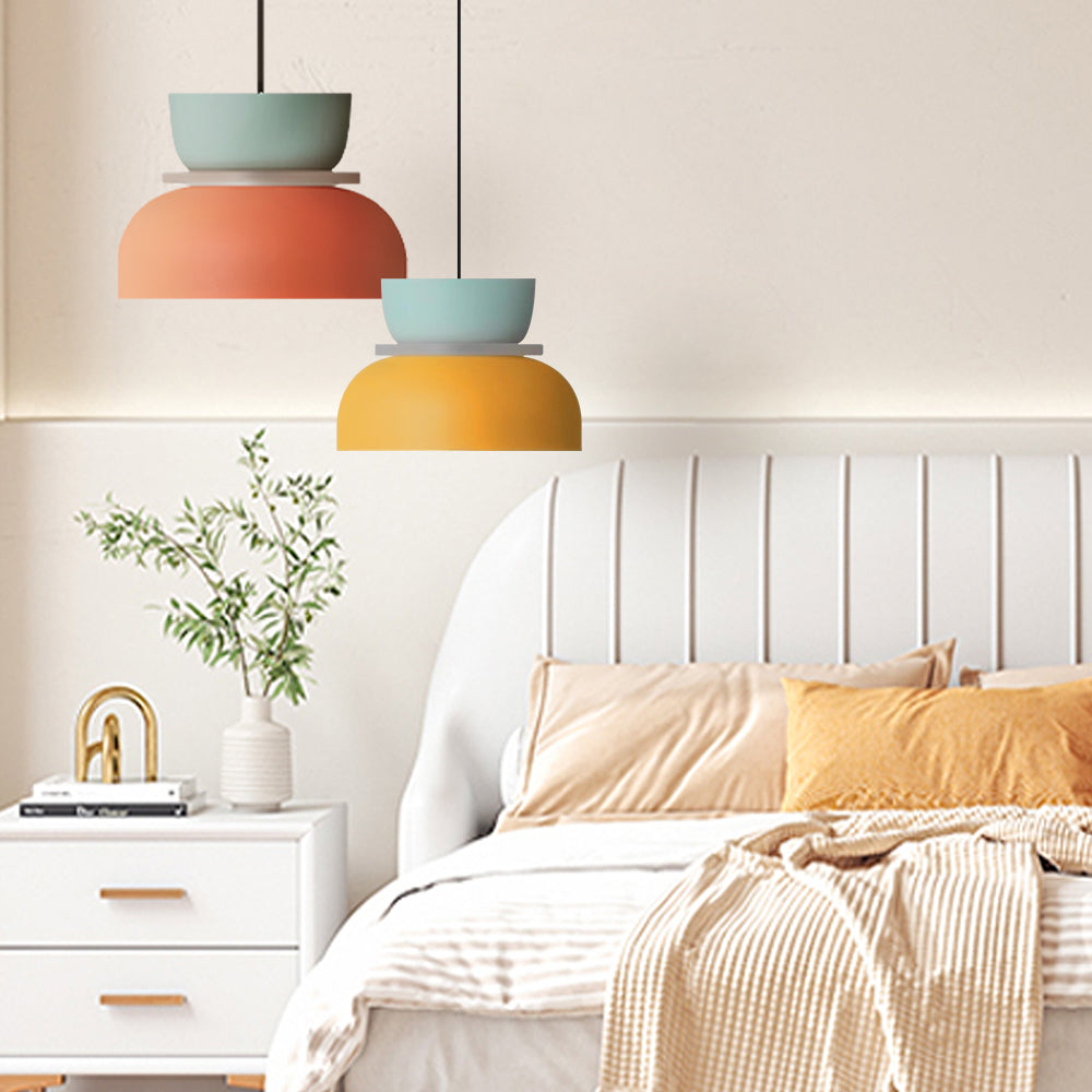 Bowl Shape Pendant Light | Block Colour