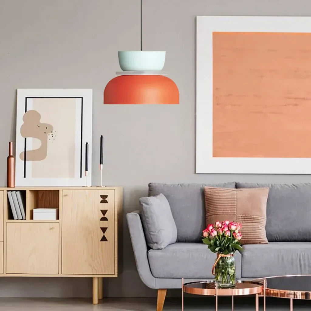 Bowl Shape Pendant Light | Block Colour