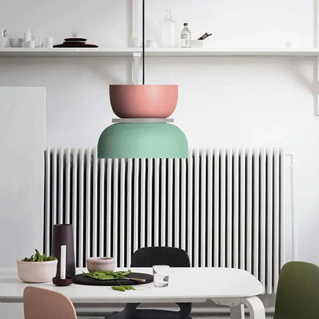 Bowl Shape Pendant Light | Block Colour
