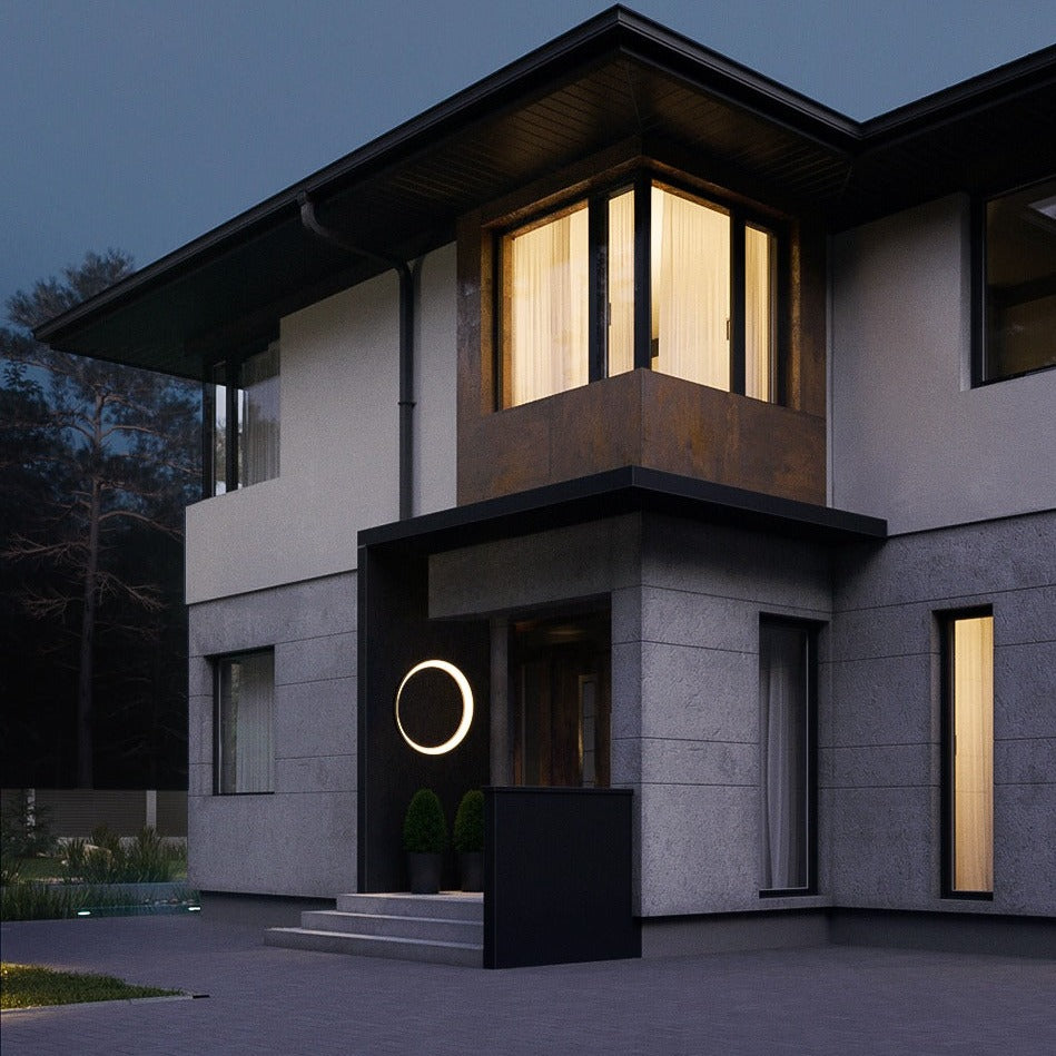 Outdoor LED Wall Light 30W | Crescent Moon Design Stainless Steel Sconce