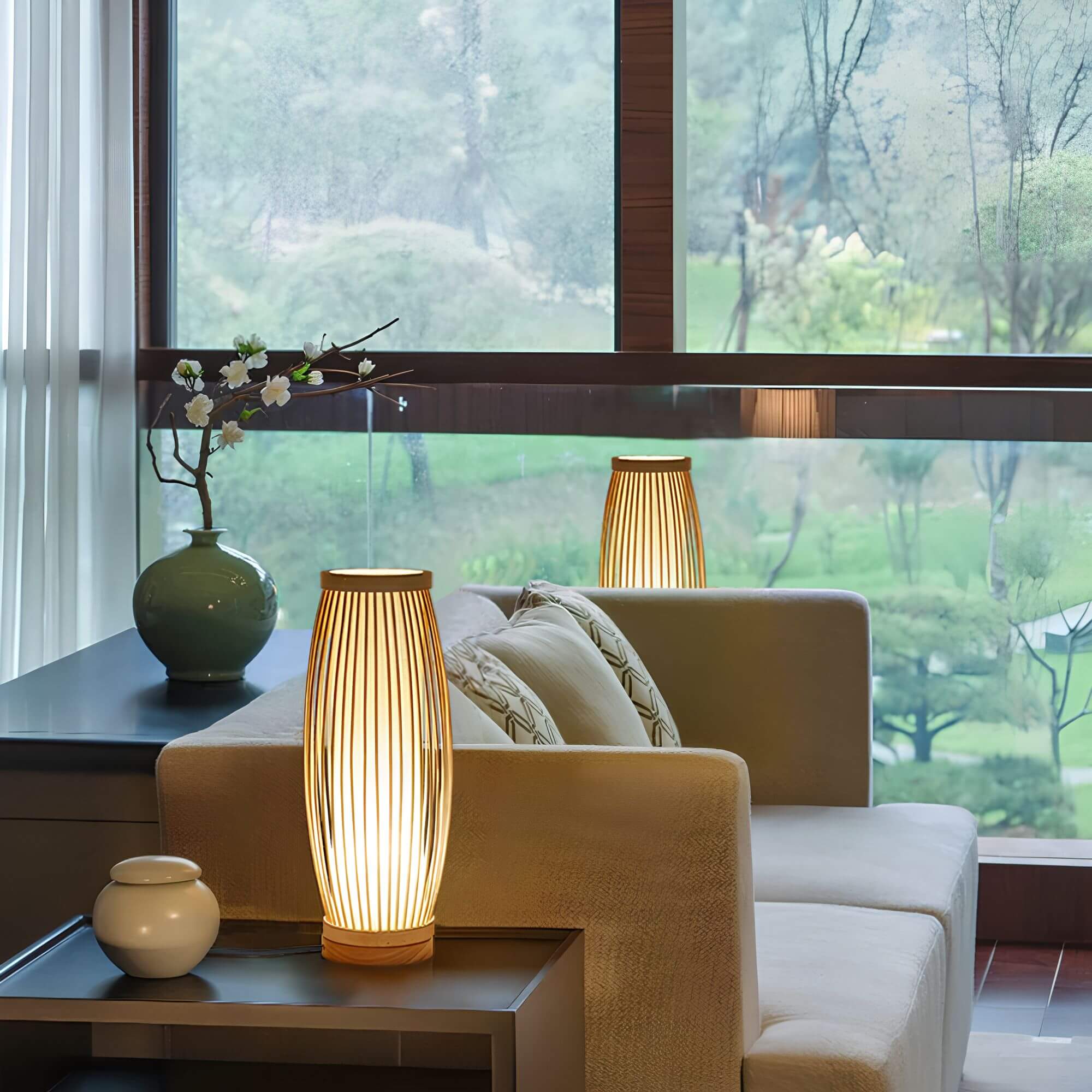Japanese Style LED Table Lamp | Minimalist Design for Home or Office