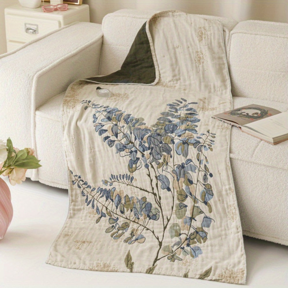 Floral Print Bath Towel Blanket – Absorbent and Cozy