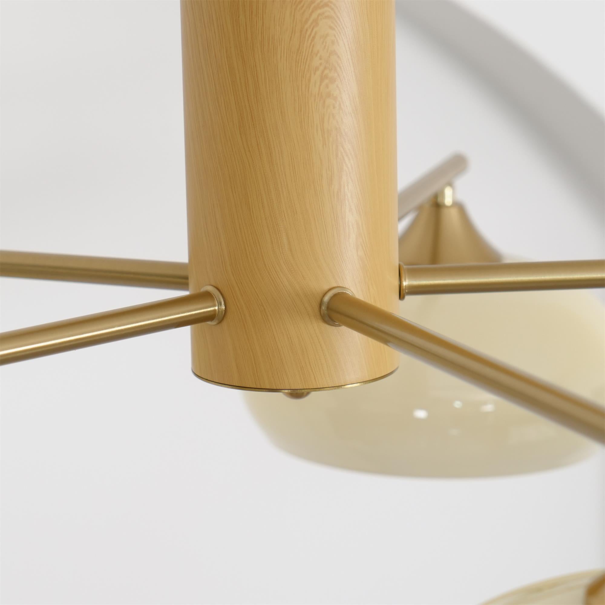 Modern Elliptical Persimmon Chandelier – Ceiling Light Fixture