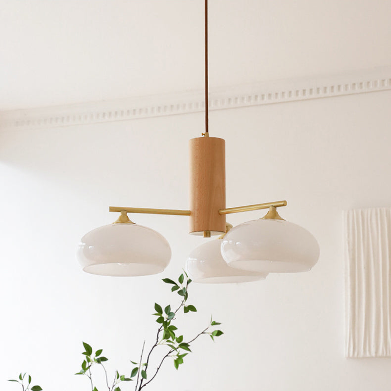 Modern Elliptical Persimmon Chandelier – Ceiling Light Fixture