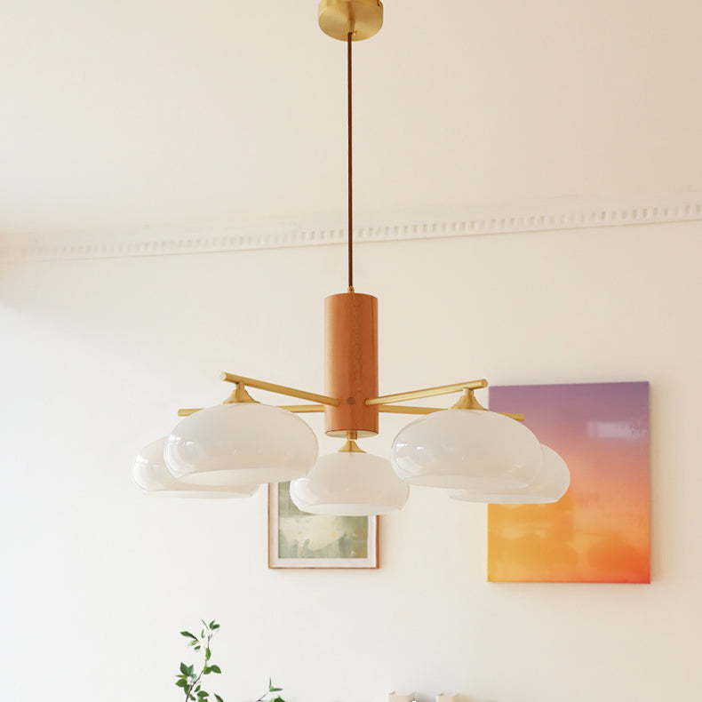 Modern Elliptical Persimmon Chandelier – Ceiling Light Fixture