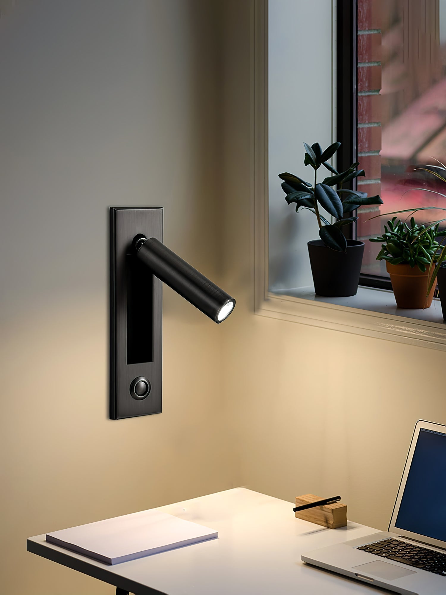 Modern Built-In Bedside Wall Sconce with LED Light