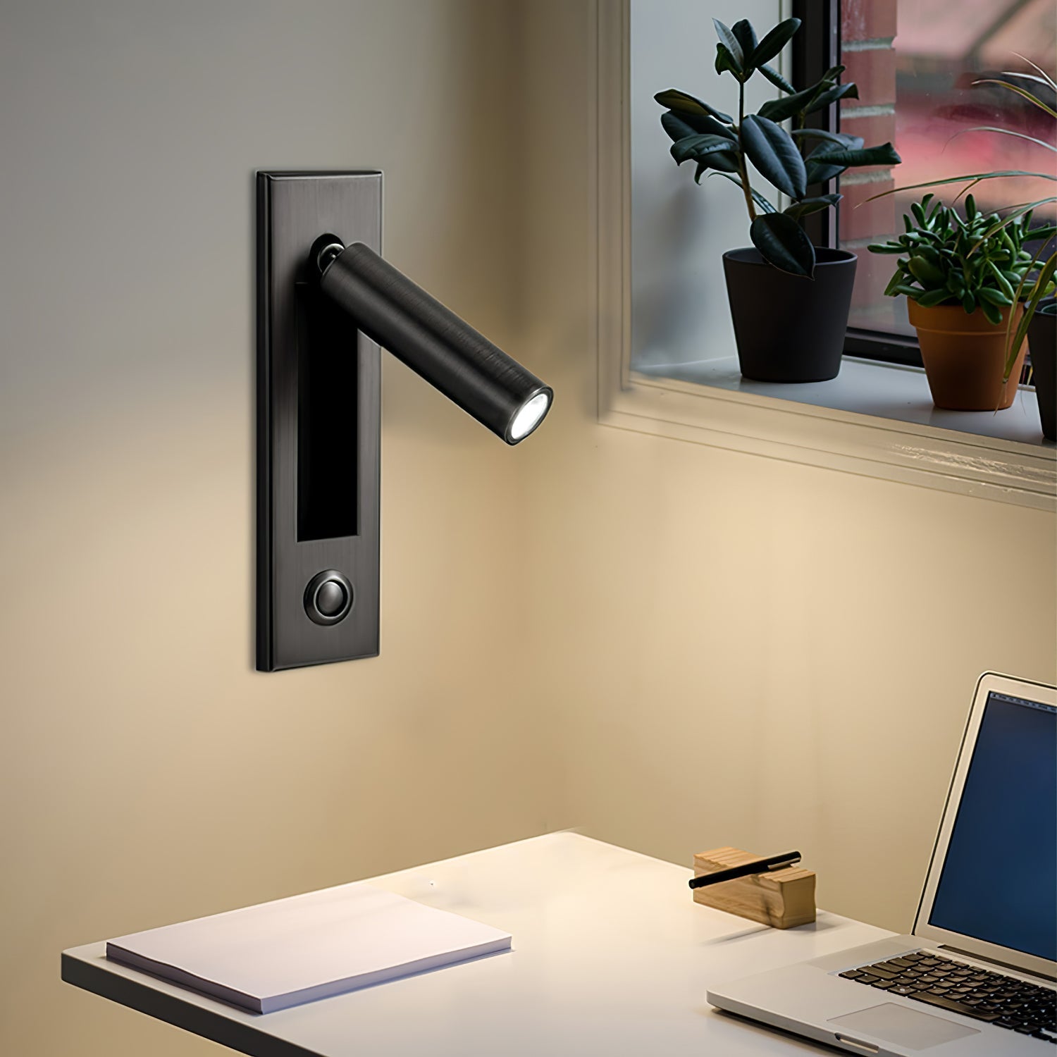 Modern Built-In Bedside Wall Sconce with LED Light