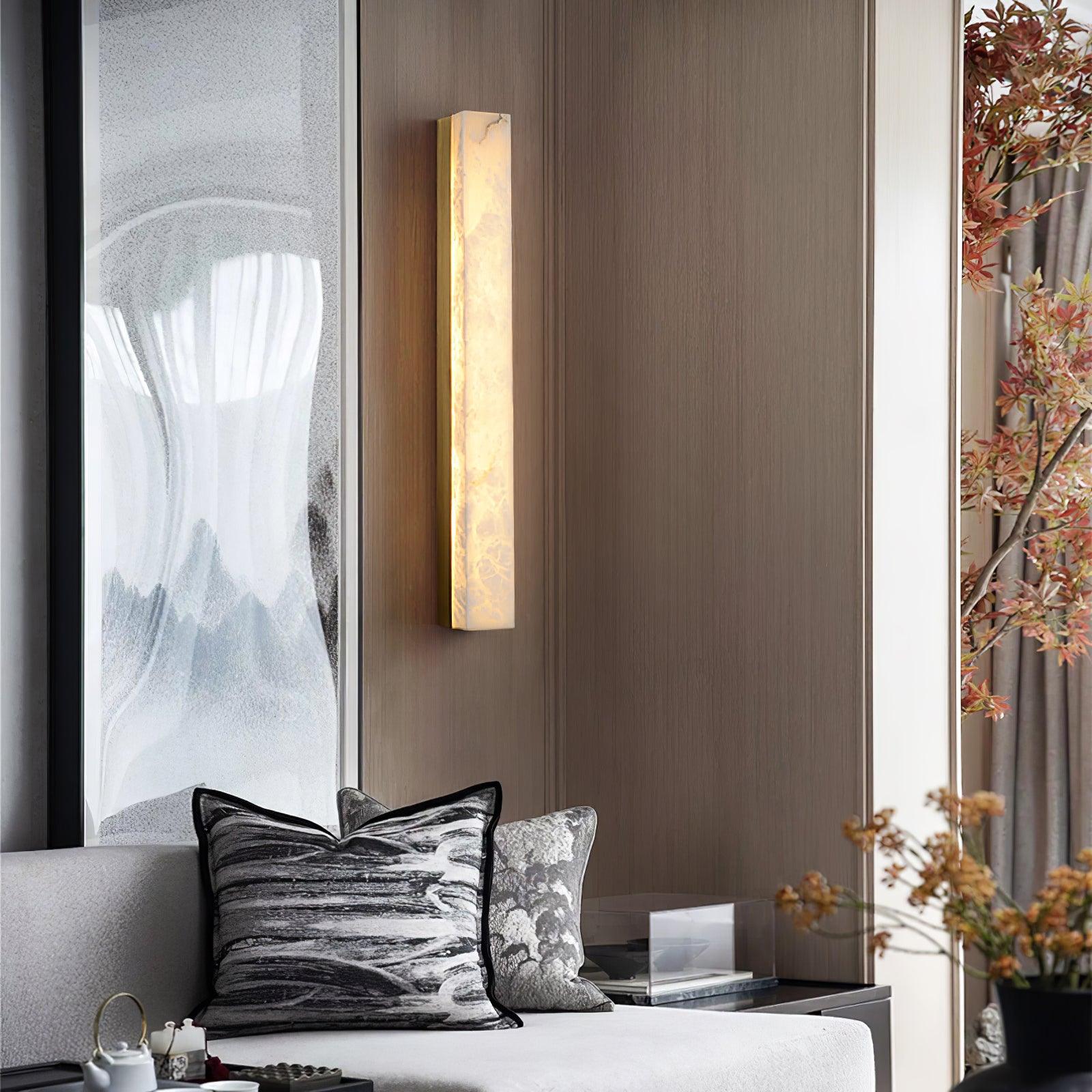 Modern Alabaster Wall Light – Slim Linear Design