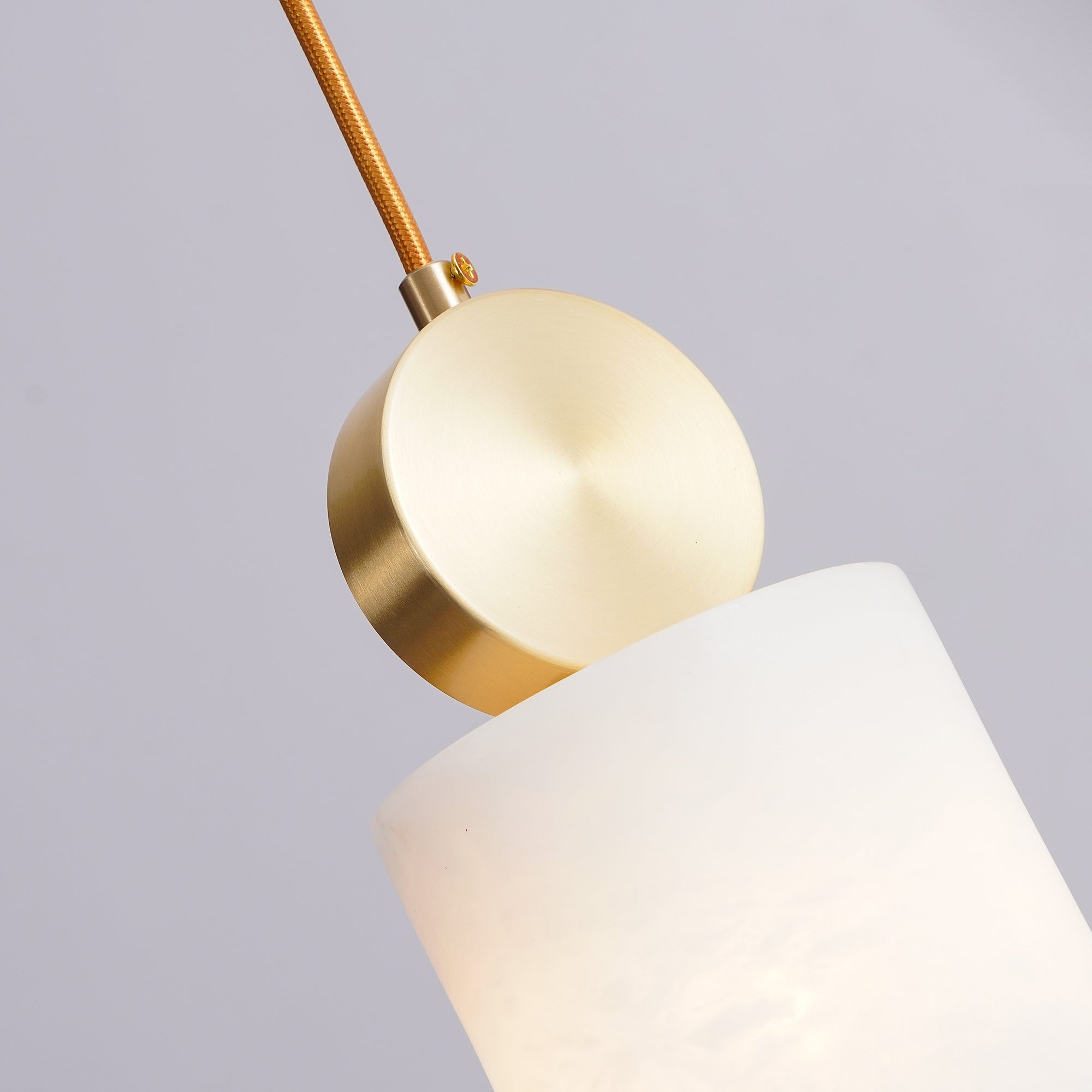Alabaster Pendant Light – Modern Brass Ceiling Fixture
