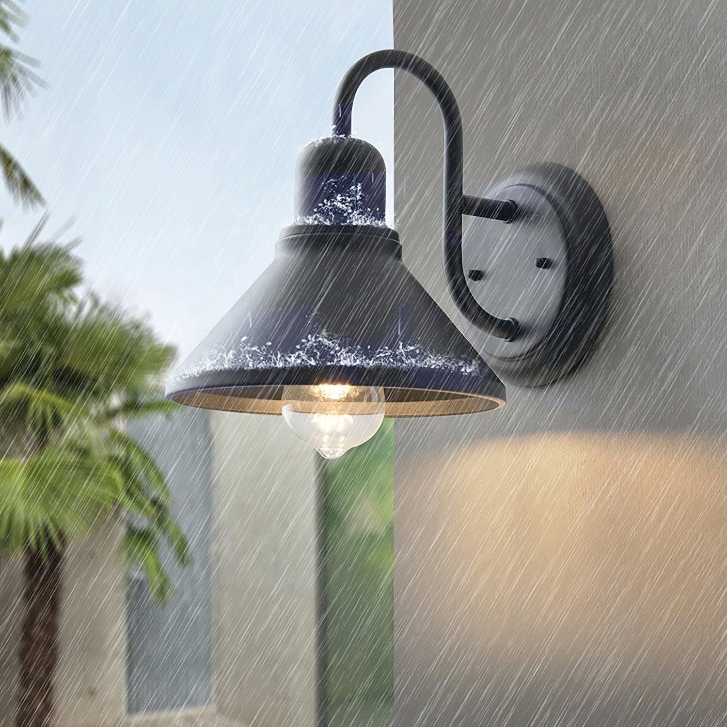 Classic Cone-Shaped Outdoor Wall Lamp – Retro Style Metal Lighting