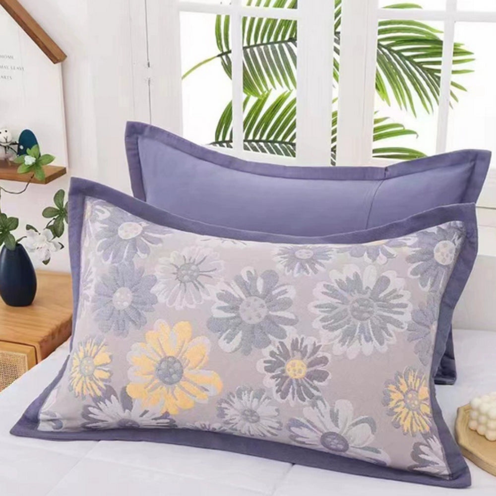 Charming Floral Cotton Pillowcases – Cozy & Washable - Atelier Dubois Paris