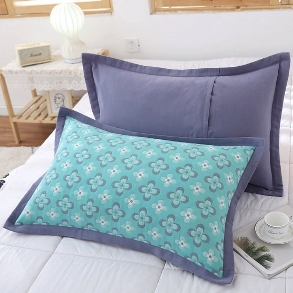 Charming Floral Cotton Pillowcases – Cozy & Washable - Atelier Dubois Paris