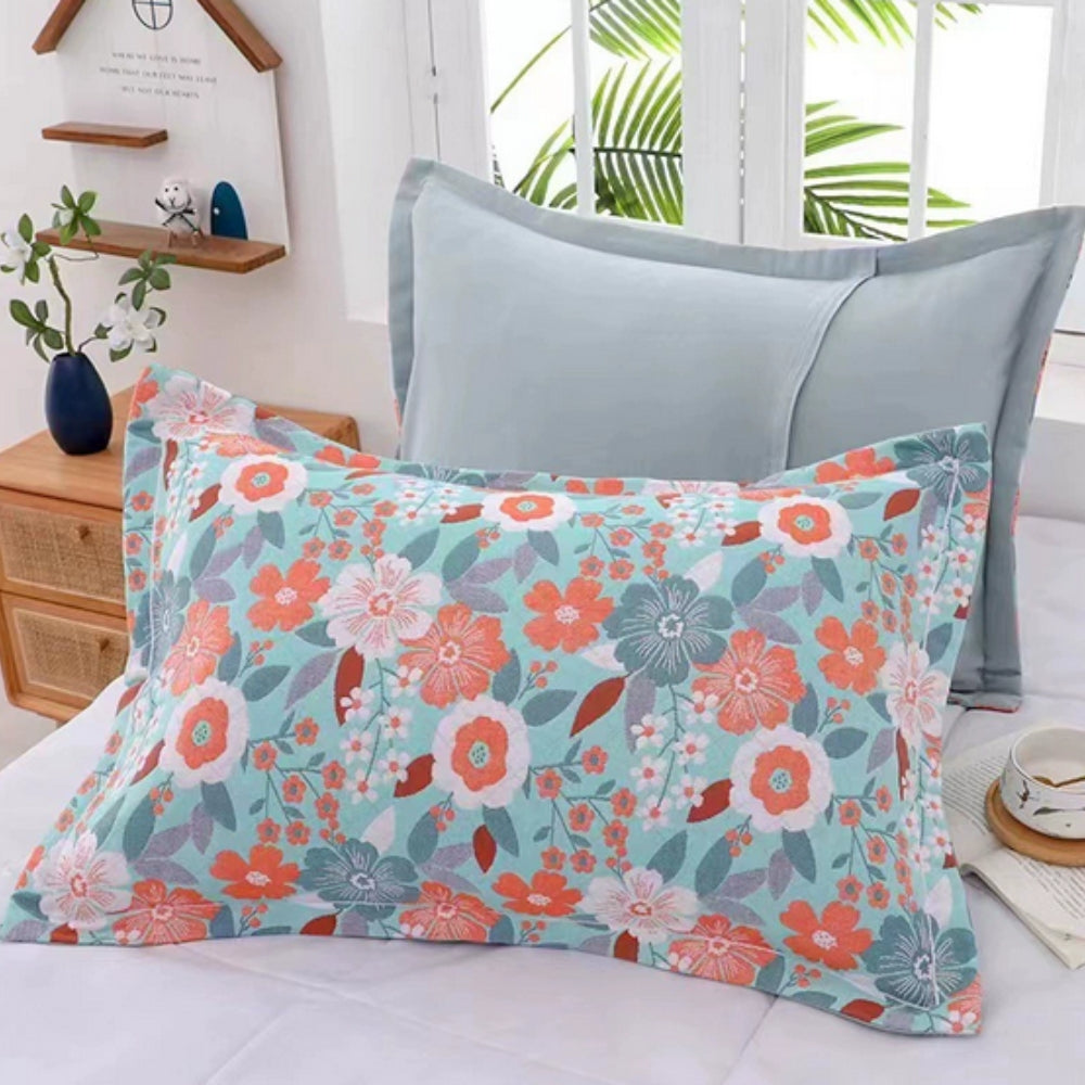 2pcs Floral Pattern Cotton Pillowcases