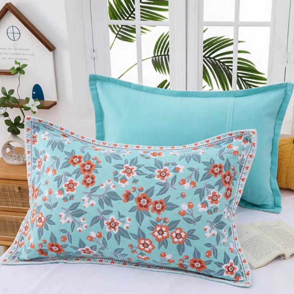 Charming Floral Cotton Pillowcases – Cozy & Washable - Atelier Dubois Paris