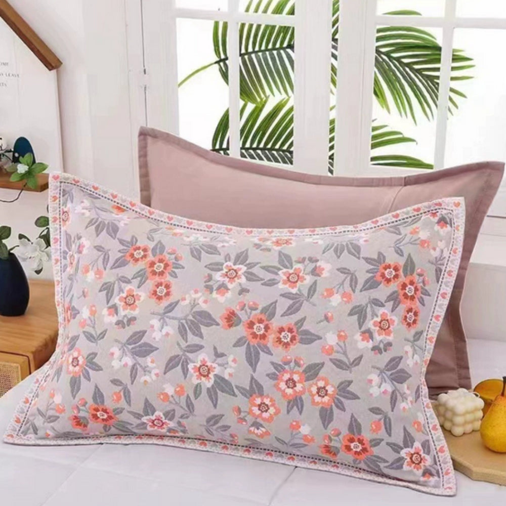 2pcs Floral Pattern Cotton Pillowcases