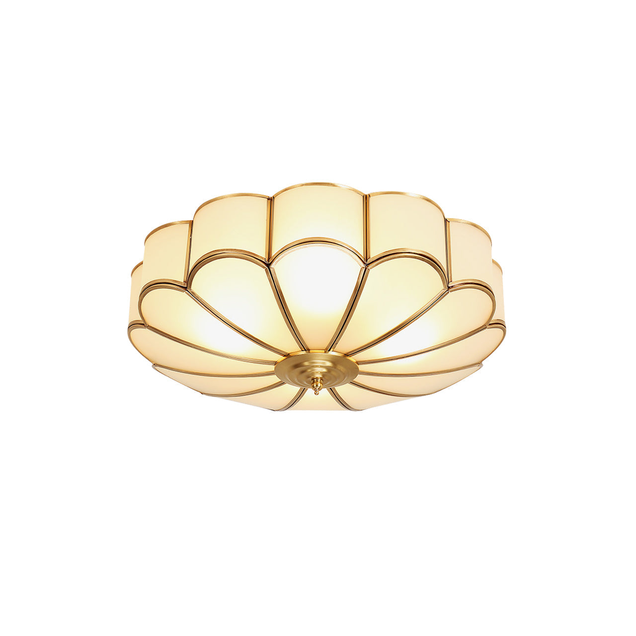 Flower Shape Glass Ceiling Lamp – Decorative Flush Mount Light Fixture