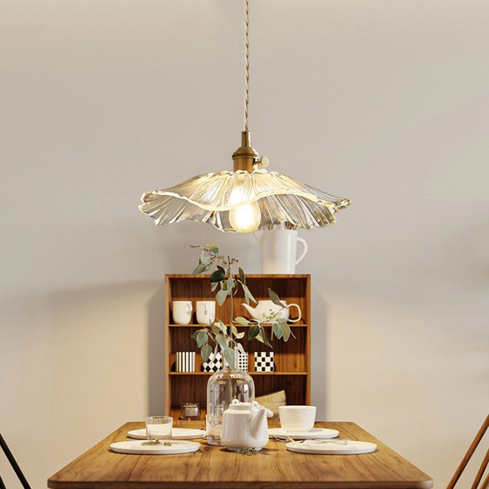 Glass Pendant Lamp | Floral Design | Ceiling Light