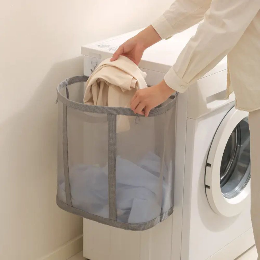 Portable Mesh Laundry Basket | Foldable Basket