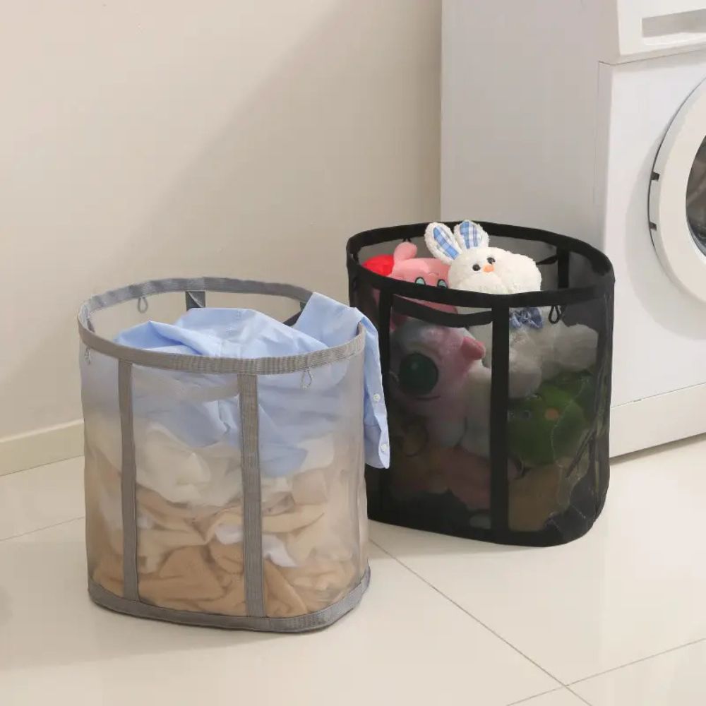 Portable Mesh Laundry Basket | Foldable Basket