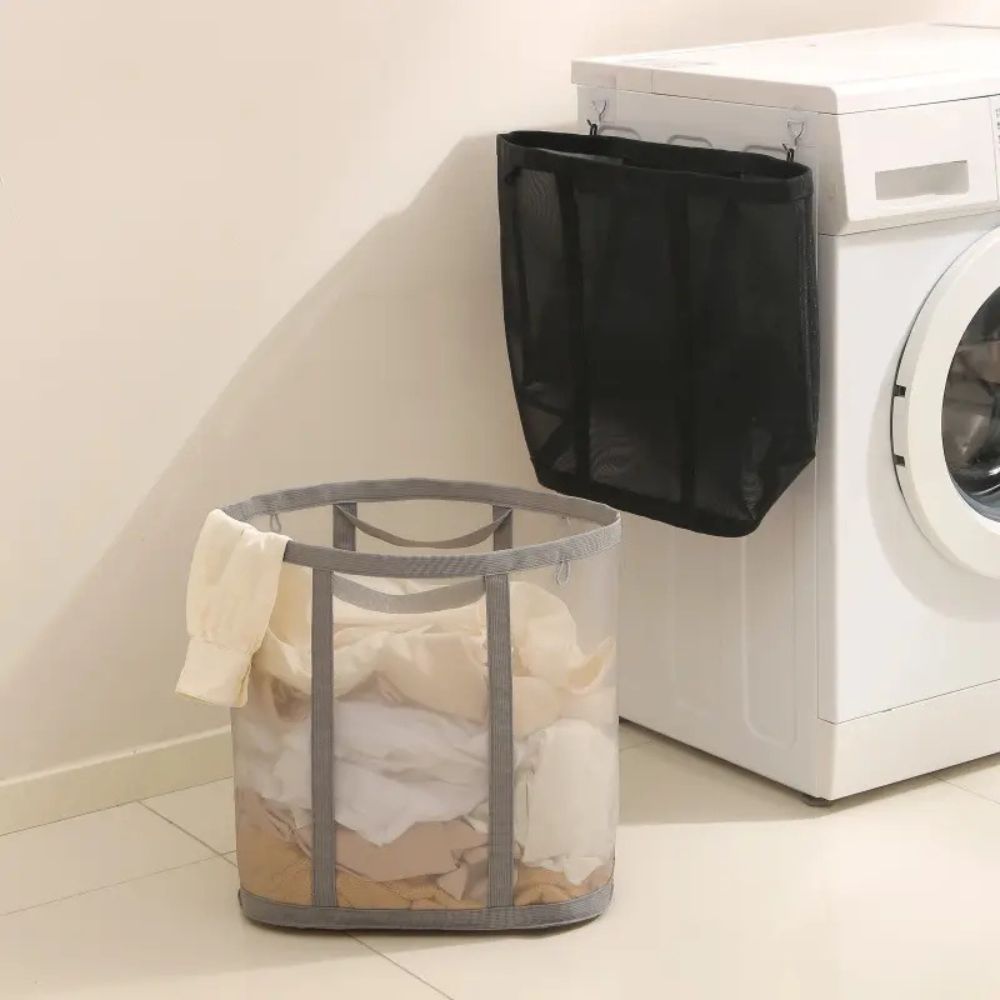 Portable Mesh Laundry Basket | Foldable Basket